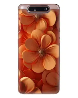 Чехол для Samsung Galaxy a80 2019 ( A805F ) с картинкой «Оранжевый макро цветок»