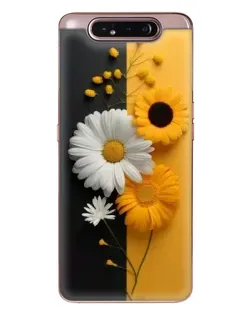 Чехол для Samsung Galaxy a80 2019 ( A805F ) с картинкой «Подсолнух и ромашка»