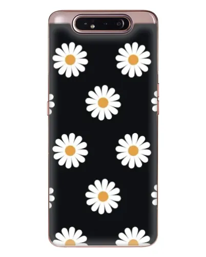 Чехол для Samsung Galaxy a80 2019 ( A805F ) с картинкой «Ромашки на черном»
