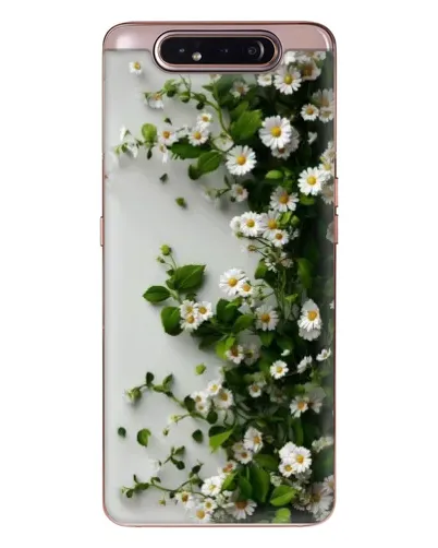 Чехол для Samsung Galaxy a80 2019 ( A805F ) с картинкой «Ветка мелких белых цветов»
