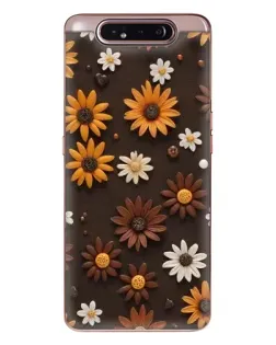Чехол для Samsung Galaxy a80 2019 ( A805F ) с картинкой «Узор из маленьких подсолнухов»
