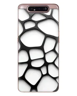 Чехол для Samsung Galaxy a80 2019 ( A805F ) с картинкой «Белая объемная сетка»