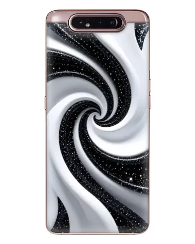 Чехол для Samsung Galaxy a80 2019 ( A805F ) с картинкой «Черно-белая спираль»