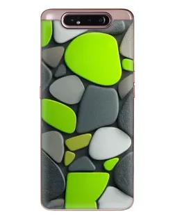 Чехол для Samsung Galaxy a80 2019 ( A805F ) с картинкой «Яркая неоновая галька»