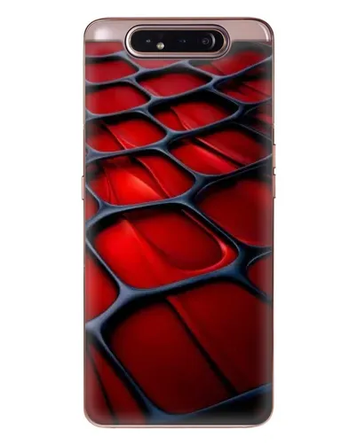 Чехол для Samsung Galaxy a80 2019 ( A805F ) с картинкой «Красная глянцевая сетка»