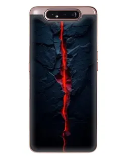 Чехол для Samsung Galaxy a80 2019 ( A805F ) с картинкой «Kрасная лавовая трещина»