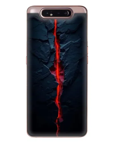 Чехол для Samsung Galaxy a80 2019 ( A805F ) с картинкой «Kрасная лавовая трещина»