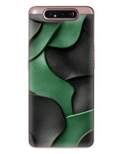 Чехол для Samsung Galaxy a80 2019 ( A805F ) с картинкой «Зеленые кожаные волны»