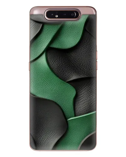 Чехол для Samsung Galaxy a80 2019 ( A805F ) с картинкой «Зеленые кожаные волны»