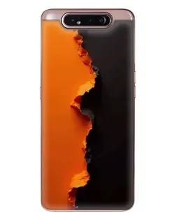 Чехол для Samsung Galaxy a80 2019 ( A805F ) с картинкой «Оранжевый разлом»