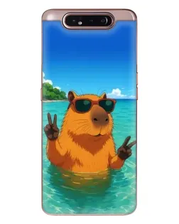 Чехол для Samsung Galaxy a80 2019 ( A805F ) с картинкой «Морская капибара»