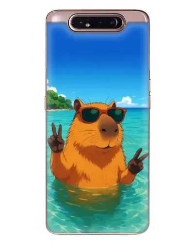 Чехол для Samsung Galaxy a80 2019 ( A805F ) с картинкой «Морская капибара»