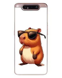 Чехол для Samsung Galaxy a80 2019 ( A805F ) с картинкой «Капибара в очках»