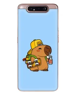 Чехол для Samsung Galaxy a80 2019 ( A805F ) с картинкой «Капибара на скейте»