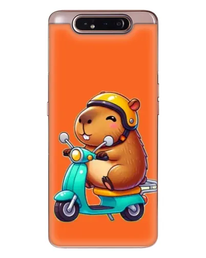 Чехол для Samsung Galaxy a80 2019 ( A805F ) с картинкой «Капибара на скутере»