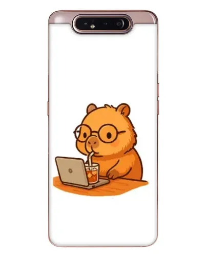 Чехол для Samsung Galaxy a80 2019 ( A805F ) с картинкой «Капибара с ноутбуком»