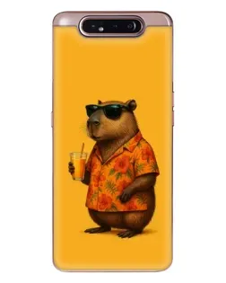 Чехол для Samsung Galaxy a80 2019 ( A805F ) с картинкой «Капибара на отдыхе»