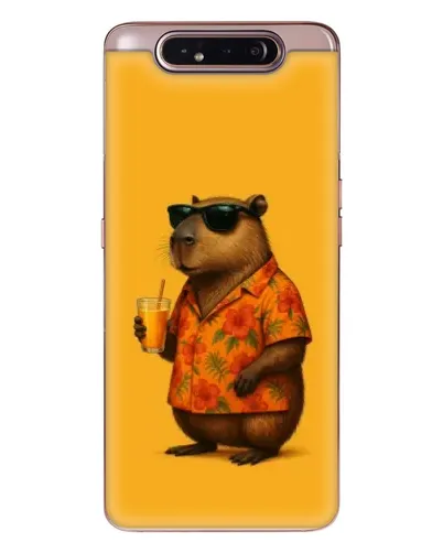Чехол для Samsung Galaxy a80 2019 ( A805F ) с картинкой «Капибара на отдыхе»