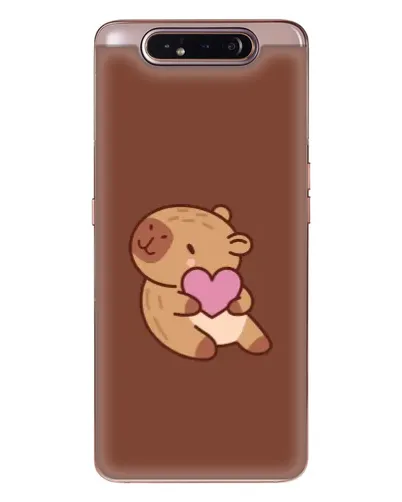 Чехол для Samsung Galaxy a80 2019 ( A805F ) с картинкой «Капибара с сердцем»