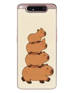 Чехол для Samsung Galaxy a80 2019 ( A805F ) с картинкой «Башня из капибар»