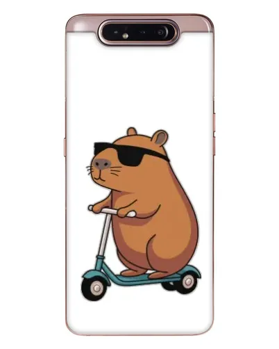 Чехол для Samsung Galaxy a80 2019 ( A805F ) с картинкой «Капибара на самокате»