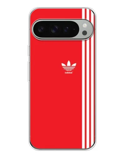 Чехол для Google Pixel 10 Pro XL с картинкой «Красный минимализм Adidas»