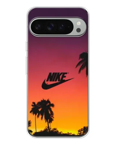Чехол для Google Pixel 10 Pro XL с картинкой «Nike на закате солнца»