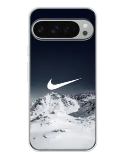 Чехол для Google Pixel 10 Pro XL с картинкой «Nike — зимние горы»