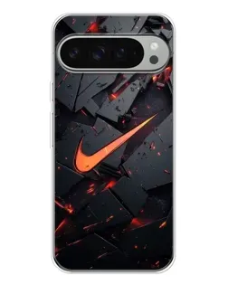 Чехол для Google Pixel 10 Pro XL с картинкой «Nike — эффект разломов»
