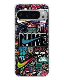 Чехол для Google Pixel 10 Pro XL с картинкой «Яркий коллаж Nike»