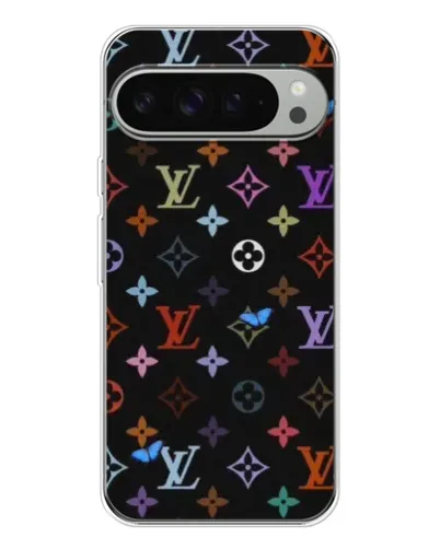 Чехол для Google Pixel 10 Pro XL с картинкой «Цветная монограмма LV»