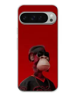 Чехол для Google Pixel 10 Pro XL с картинкой «Bored Ape в красном»