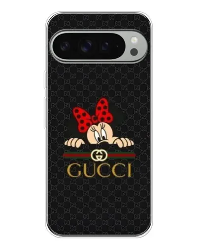 Чехол для Google Pixel 10 Pro XL с картинкой «Минни Маус Gucci — черный»