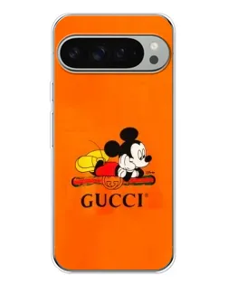 Чехол для Google Pixel 10 Pro XL с картинкой «Микки Маус Gucci — оранж»