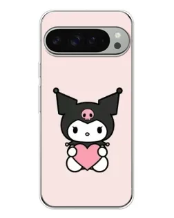 Чехол для Google Pixel 10 Pro XL с картинкой «Kuromi и сердце»