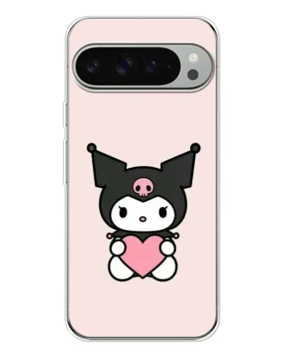 Чехол для Google Pixel 10 Pro XL с картинкой «Kuromi и сердце»