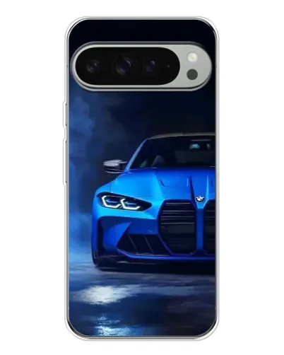 Чехол для Google Pixel 10 Pro XL с картинкой «Голубая BMW M4»