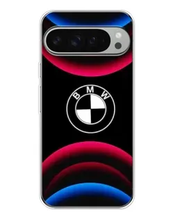 Чехол для Google Pixel 10 Pro XL с картинкой «Логотип BMW и неоновые дуги»