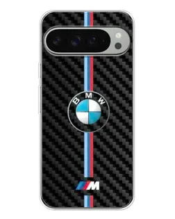 Чехол для Google Pixel 10 Pro XL с картинкой «Эмблема BMW и карбон»