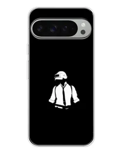 Чохол для Google Pixel 10 Pro XL з картинкою «PUBG — білий шолом»