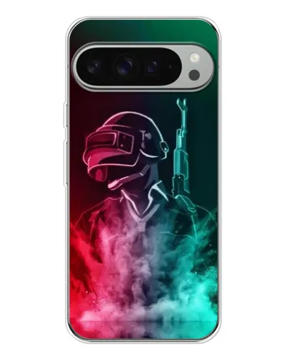 Чехол для Google Pixel 10 Pro XL с картинкой «PUBG — огненный воин»