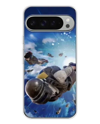 Чехол для Google Pixel 10 Pro XL с картинкой «Десант PUBG — прыжок»