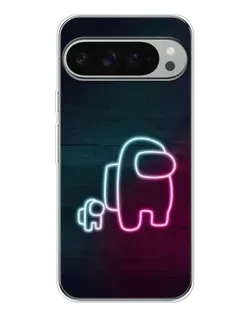 Чехол для Google Pixel 10 Pro XL с картинкой «Among Us неон-арт»