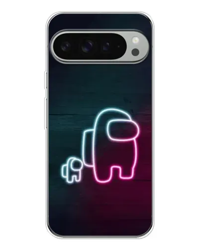 Чехол для Google Pixel 10 Pro XL с картинкой «Among Us неон-арт»