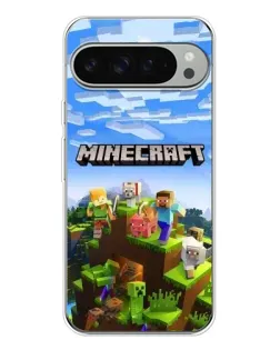 Чехол для Google Pixel 10 Pro XL с картинкой «Minecraft классический мир»