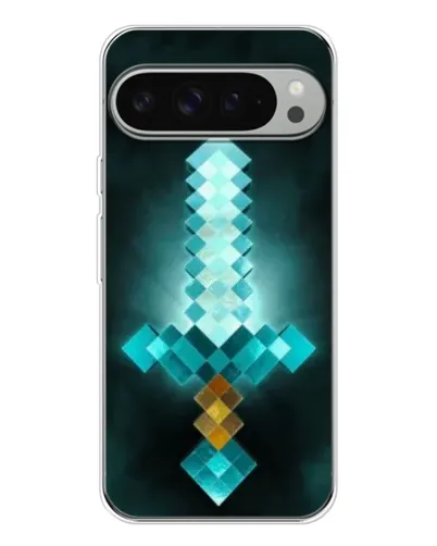 Чехол для Google Pixel 10 Pro XL с картинкой «Алмазный меч неон»