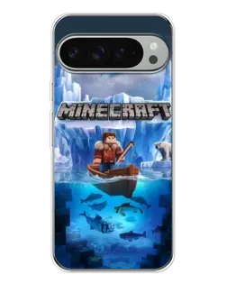 Чехол для Google Pixel 10 Pro XL с картинкой «Minecraft ледяной мир»
