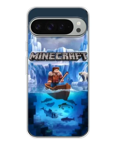 Чехол для Google Pixel 10 Pro XL с картинкой «Minecraft ледяной мир»