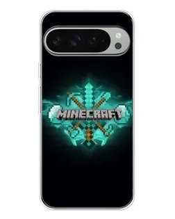 Чехол для Google Pixel 10 Pro XL с картинкой «Minecraft Diamond лого»