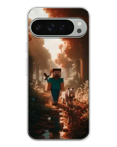 Чехол для Google Pixel 10 Pro XL с картинкой «Стив в лесу»